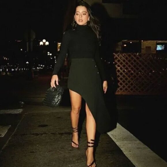 ZARA nwt ASYMMETRIC BUTTON SKIRT - small - Picture 5 of 8